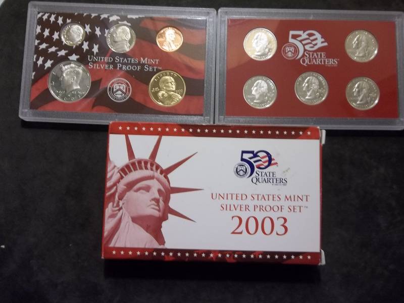 2003 US Silver Proof Set With Silver State Quarters