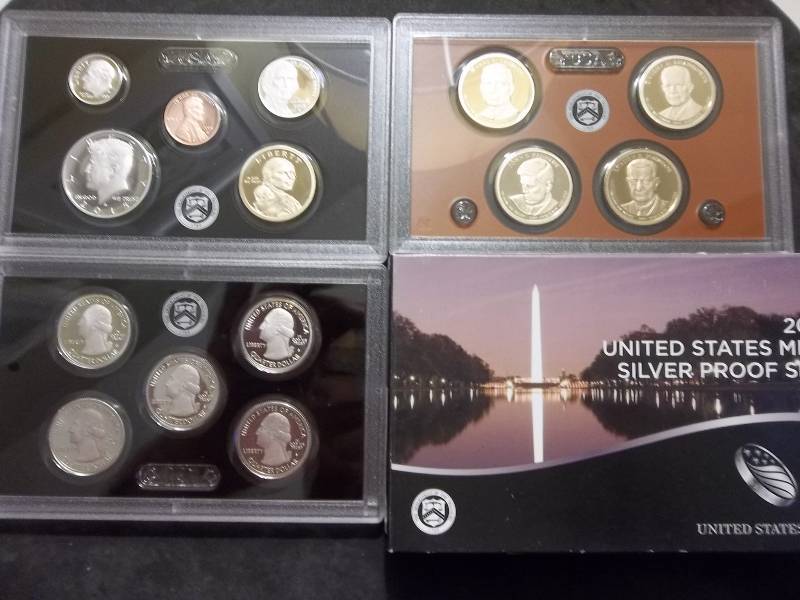 2015 US Silver Proof Set With Silver State Quarters & Presidential Dollars