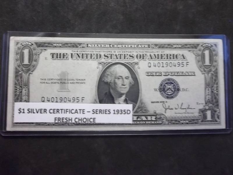 US Silver Certificate Series 1935 D