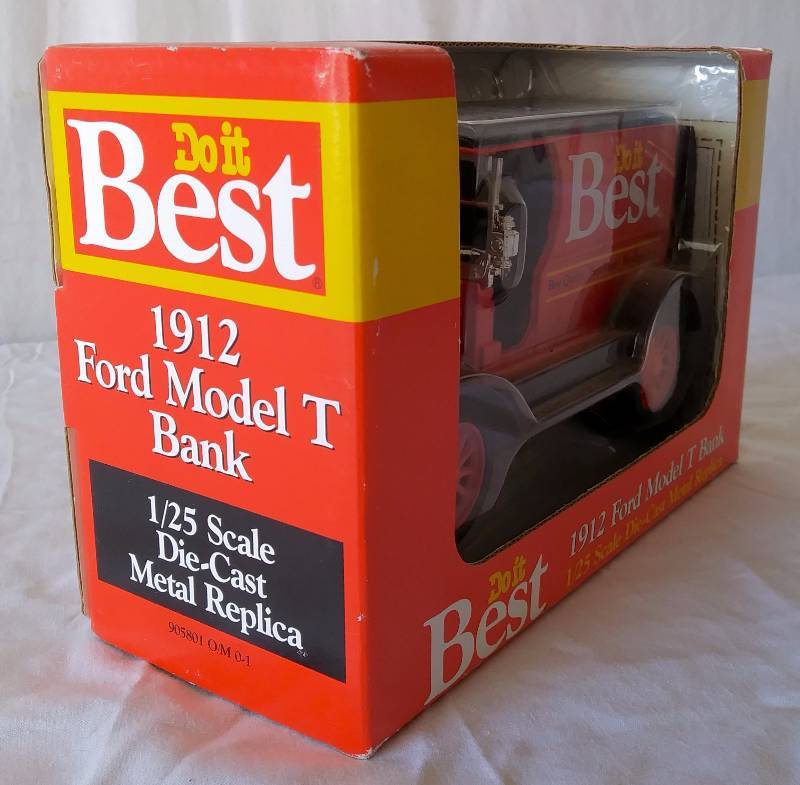 lot 25 image: (3 of 3 Collectible Banks) Do It Best 1912 Ford Model T Bank
