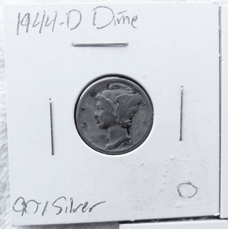 lot 40 image: Collection of 3 Silver Dimes  - 90% Silver