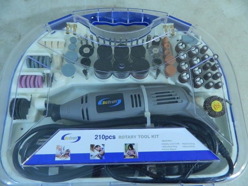 lot 20 image: New 210 Pc Rotary Tool Kit