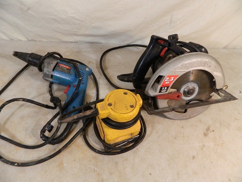 lot 125 image: Saw, Sander, Drill