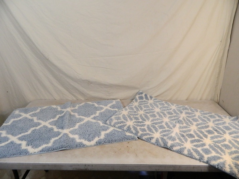lot 130 image: 2 New Rubberbacked Throw Rugs