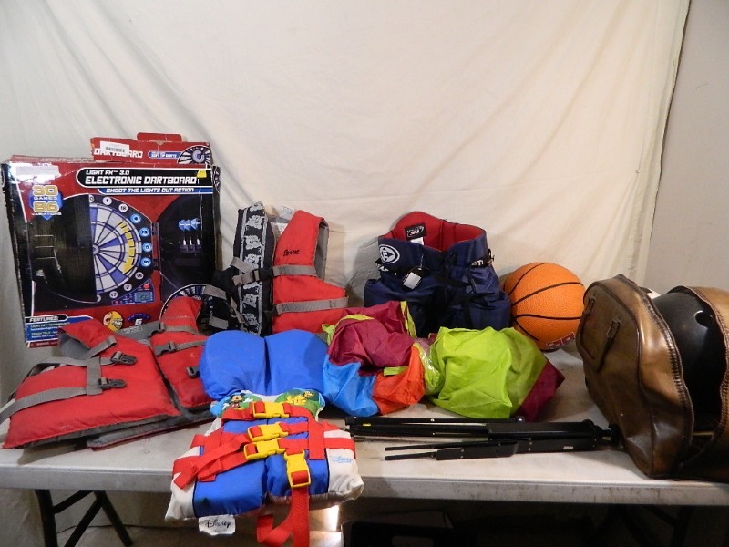 lot 157 image: New Hockey Pads, Life Jackets, and More