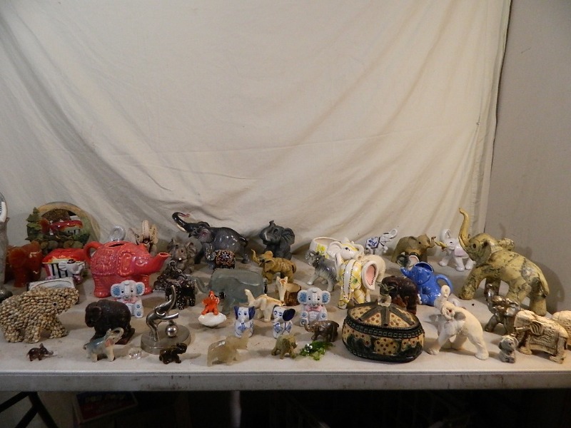 lot 164 image: Large Collection Of Elephants