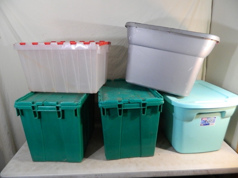 lot 173 image: 5 Totes with Lids