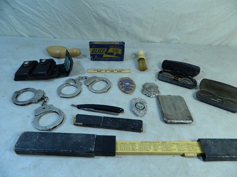 lot 16 image: Badges, Handcuffs, Vintage, and More
