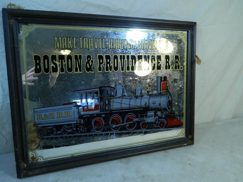 lot 26 image: Vintage Railroad Mirror