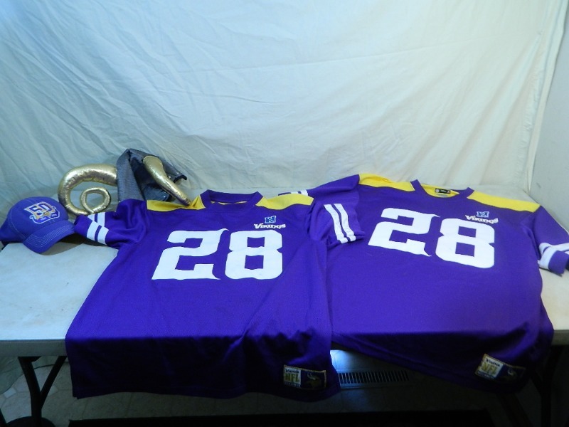 lot 31 image: MN Vikings Jerseys and Hats