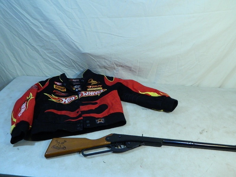 lot 32 image: Buck BB Gun and Hot Wheels Jackets
