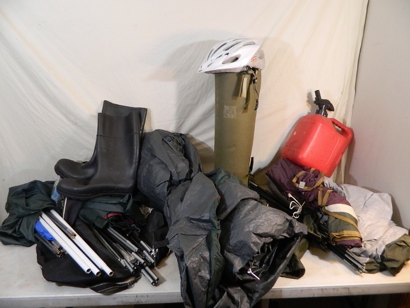 lot 84 image: Assorted Tents, Poles, and More