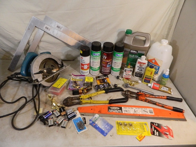 lot 89 image: Chemicals, Tools, Hardware, and More