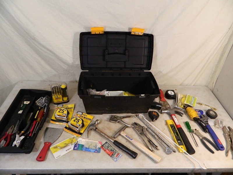 lot 95 image: Toolbox Full of Assorted Hand Tools and More