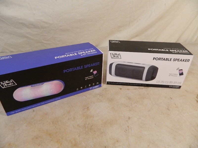lot 106 image: 2 New Bluetooth Portable Speakers