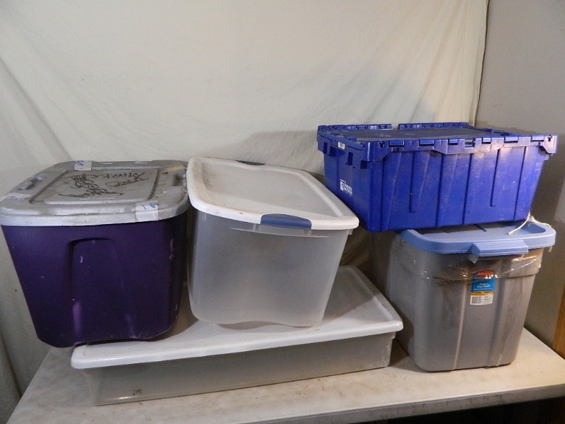 lot 121 image: 5 Totes with Lids