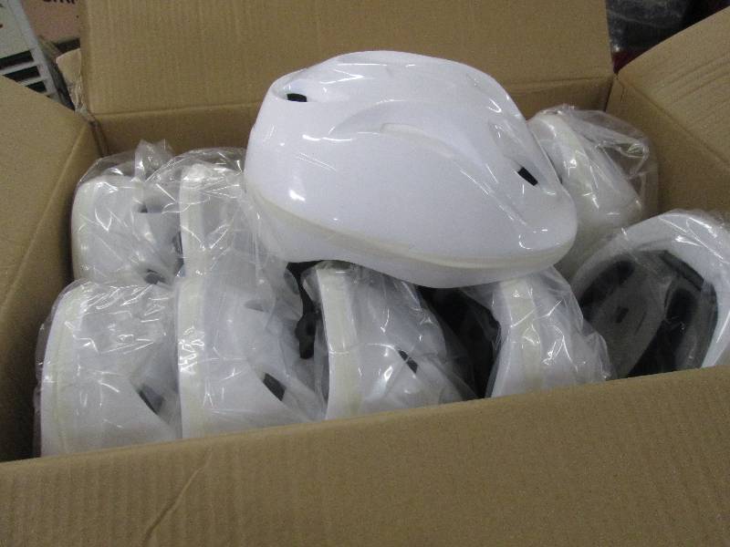 Case of 12 White (L) CPSC Helmets...