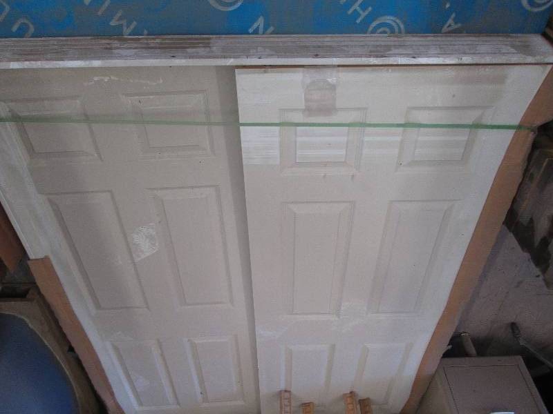 White Double Door Set- damaged oute...