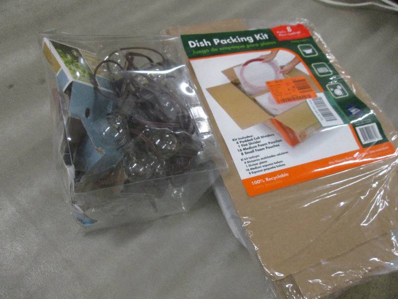 Globe Lights, Dish Packing Set...