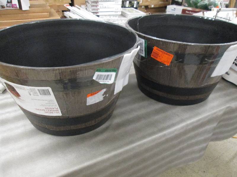 Lot of 2 20 inch Resin Whiskey Bar...