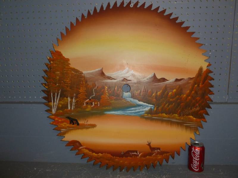 lot 1 image: Painted Buzz Saw Blade