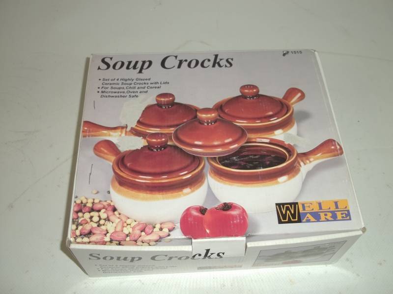 4 Soup Crocks