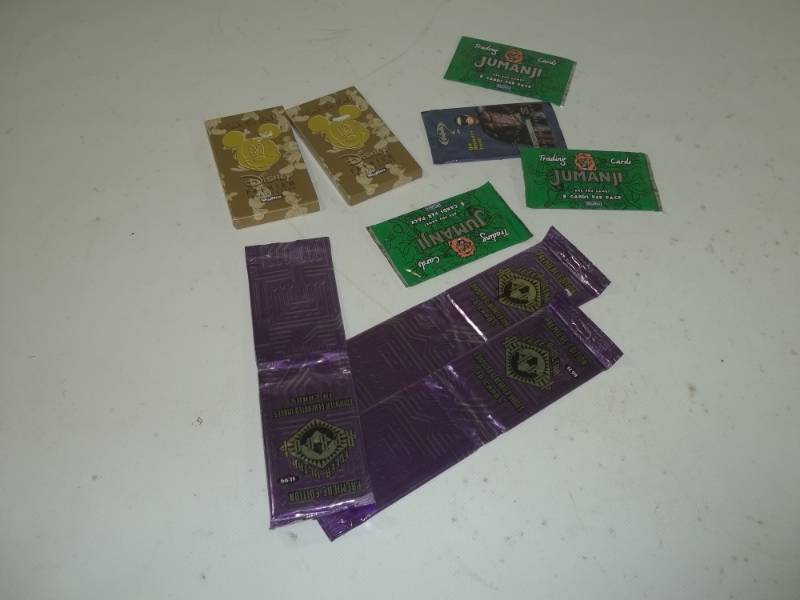 Unopened Packages of Cards including Jumanji and Reboot, Batman, Disney