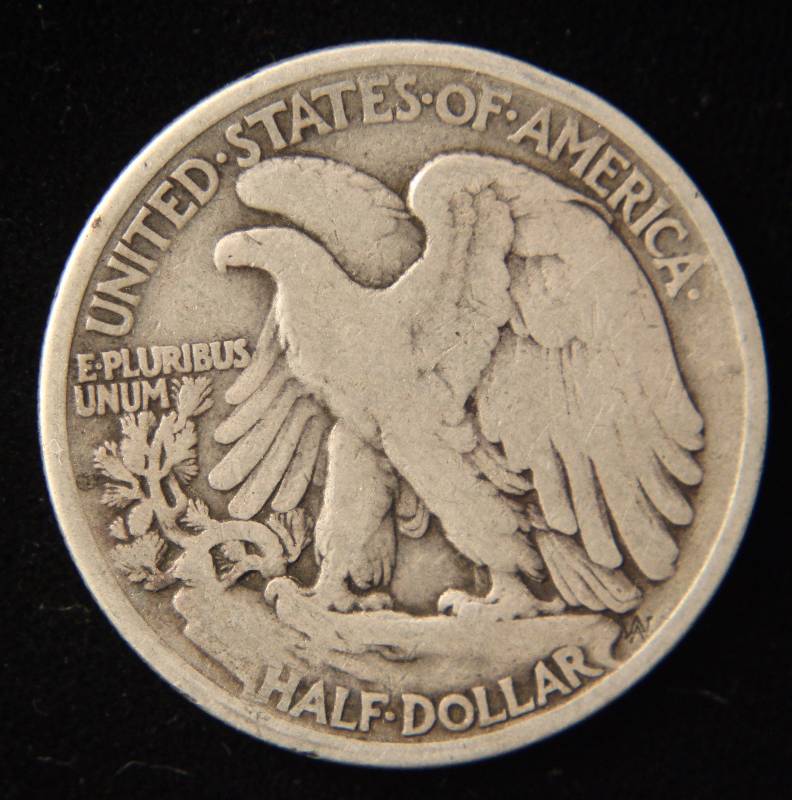 1917 WALKING LIBERTY SILVER HALF DOLLAR FINE