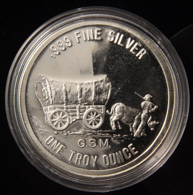 1 TROY OZ. .999 FINE SILVER PROSPECTOR GOLDEN STATE MINT IN AIRTITE