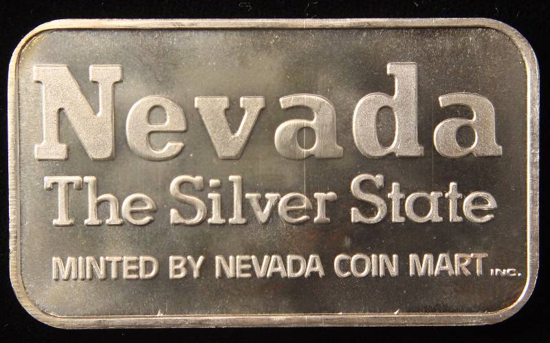 1 TROY OZ. .999 FINE SILVER BAR NEVADA PROSPECTOR