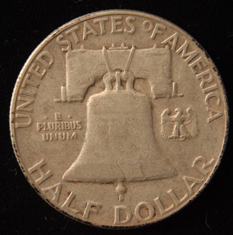 1950 FRANKLIN SILVER HALF DOLLAR VF