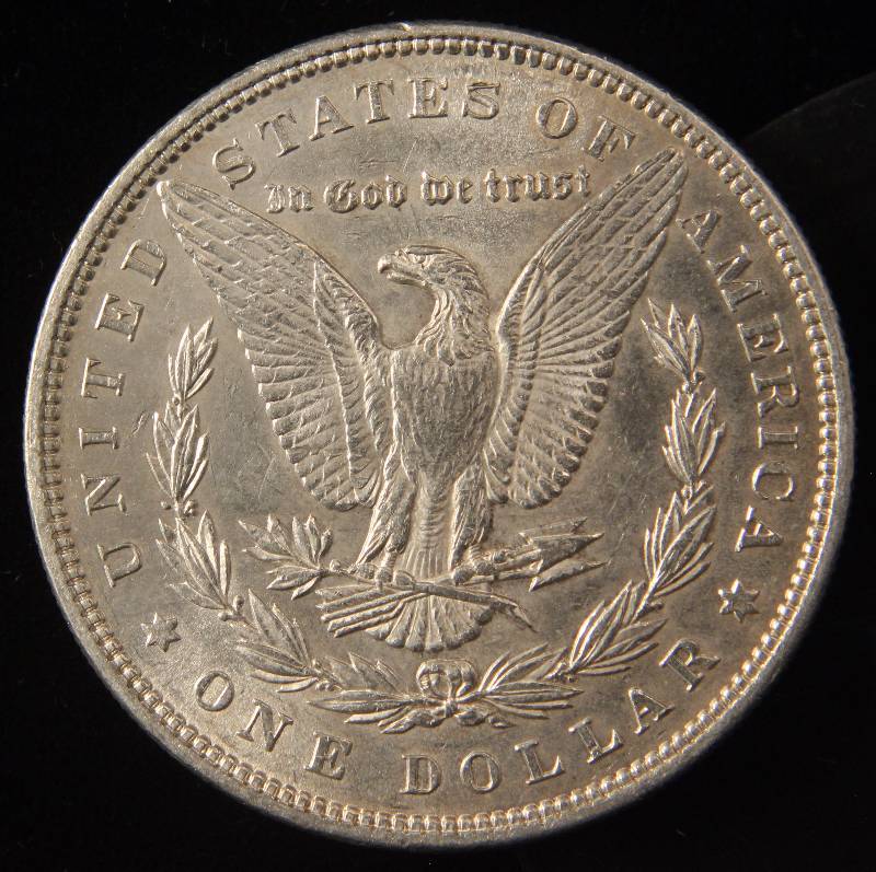 1896 MORGAN SILVER DOLLAR AU58 CLEANED