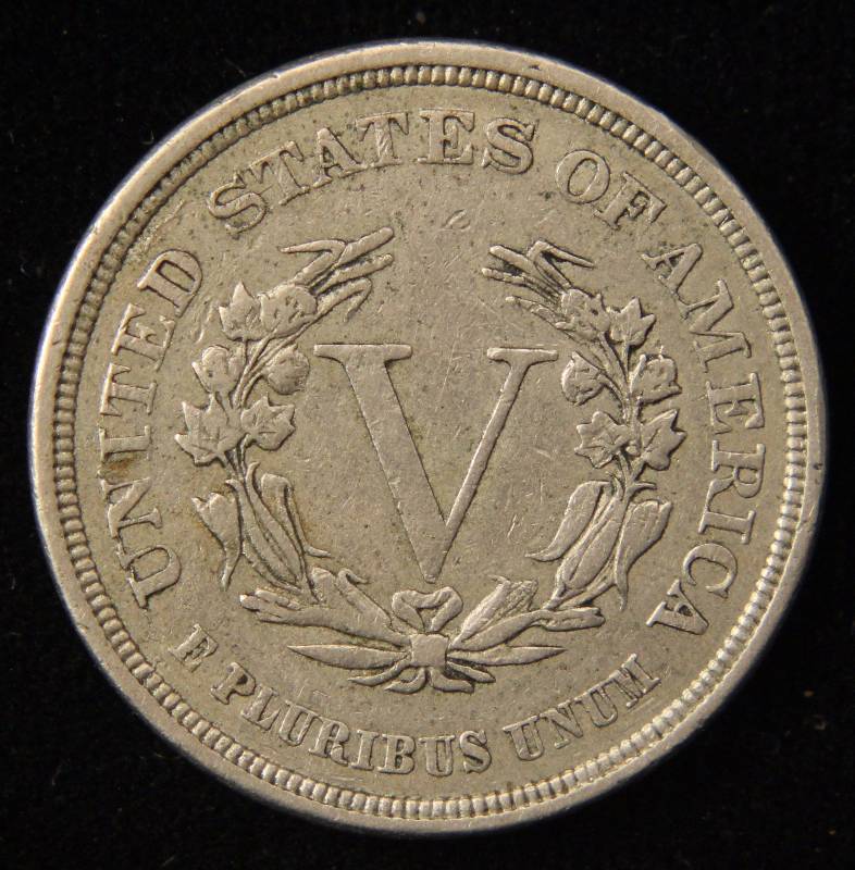 1883 NO CENTS LIBERTY OR V NICKEL XF