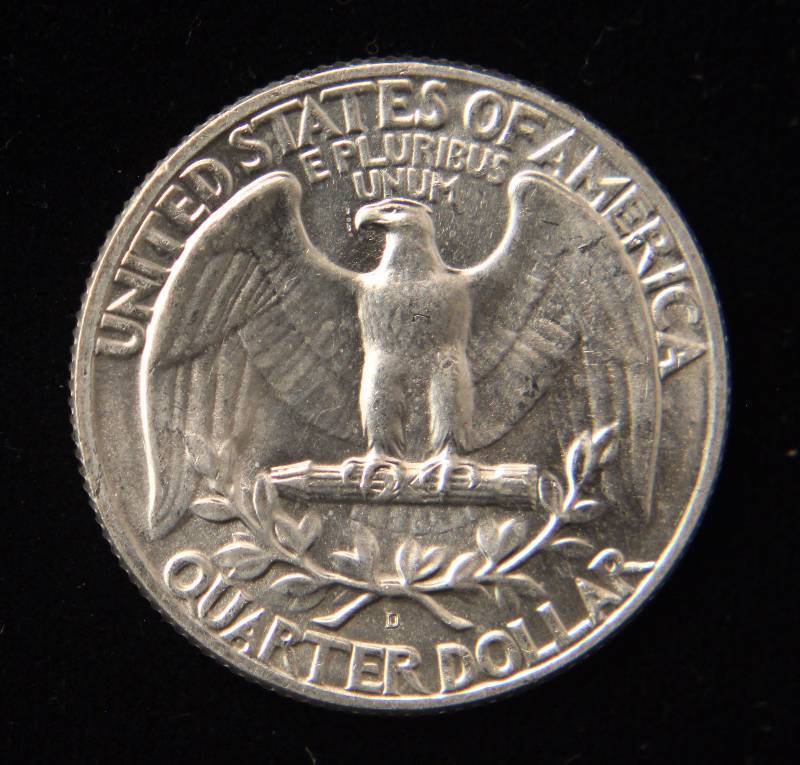 1964-D WASHINGTON SILVER QUARTER BU