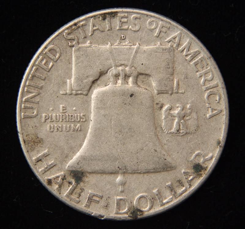 1961-D FRANKLIN SILVER HALF DOLLAR VF