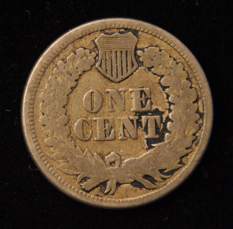1863 COPPER NICKEL INDIAN HEAD CENT GOOD