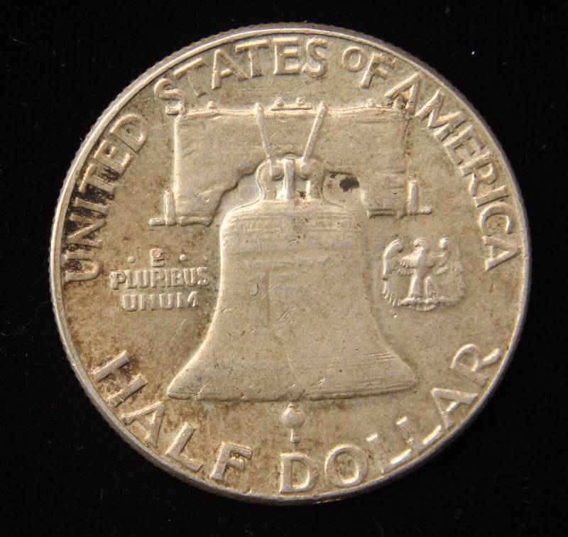 1963 FRANKLIN SILVER HALF DOLLAR AU