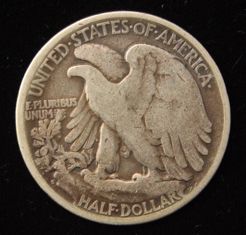 1928-S WALKING LIBERTY SILVER HALF DOLLAR VG