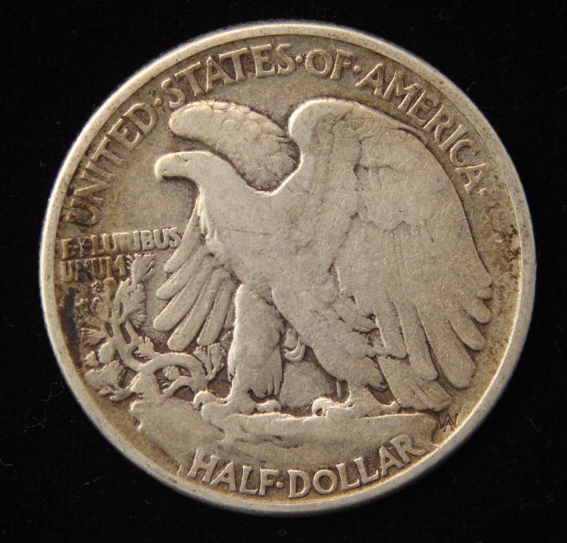 1945 WALKING LIBERTY SILVER HALF DOLLAR VF