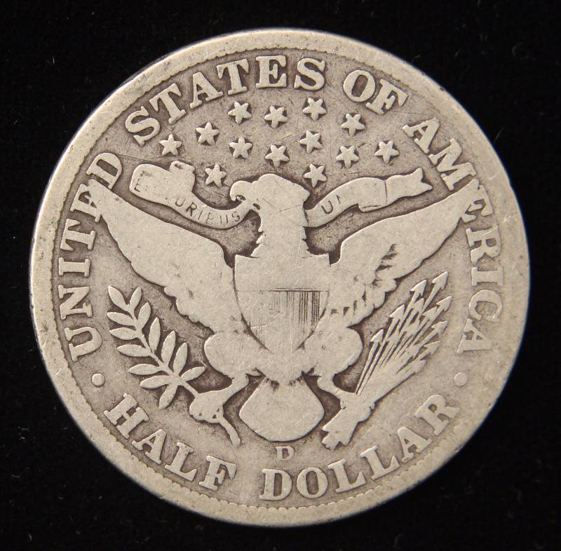 1908-D BARBER SILVER HALF DOLLAR GOOD