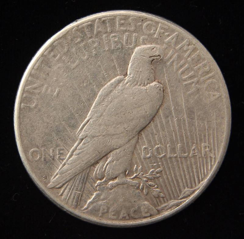 1922-S PEACE SILVER DOLLAR VF