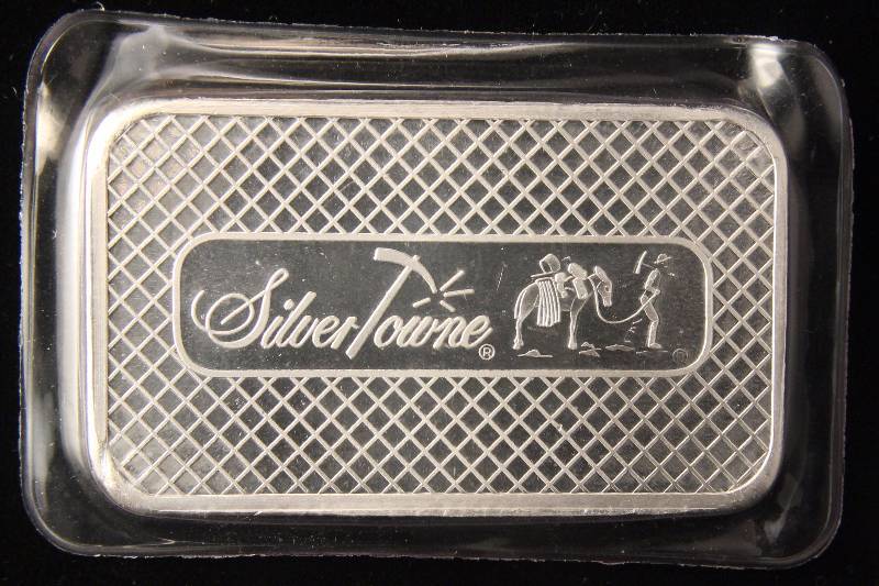 5 TROY Oz. .999 FINE SILVER BAR SILVERTOWNE PROSPECTOR SEALED
