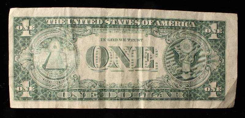 1935H US BLUE SEAL $1 SILVER CERTIFICATE FEDERAL RESERVE NOTE