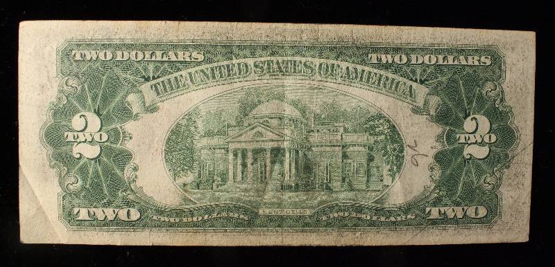 1953 RED SEAL US $2 BILL FEDERAL RESERVE NOTE