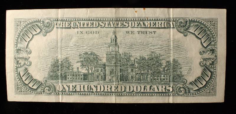 1966 US RED SEAL $100 FEDERAL RESERVE NOTE XF