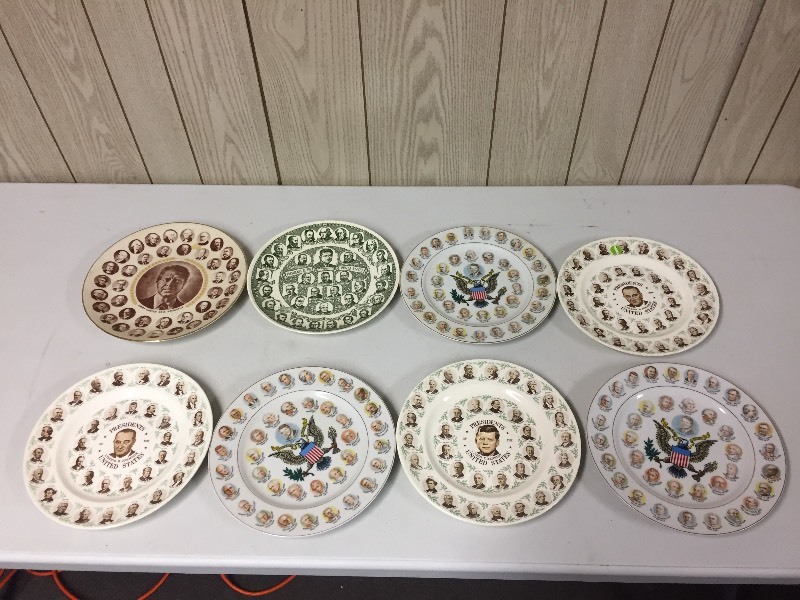 lot 73 image: 8 Plates - Presidents of the United States