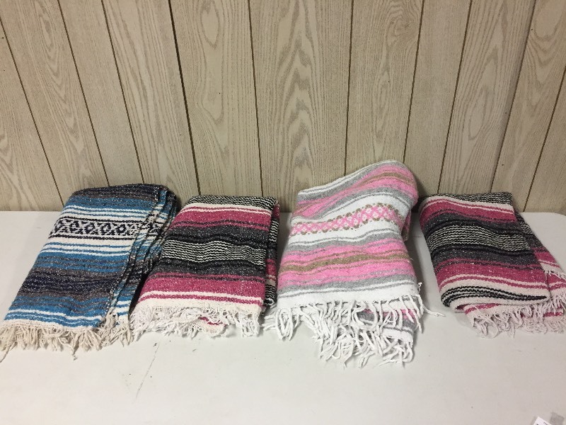 lot 77 image: 4 Throws - fringed
