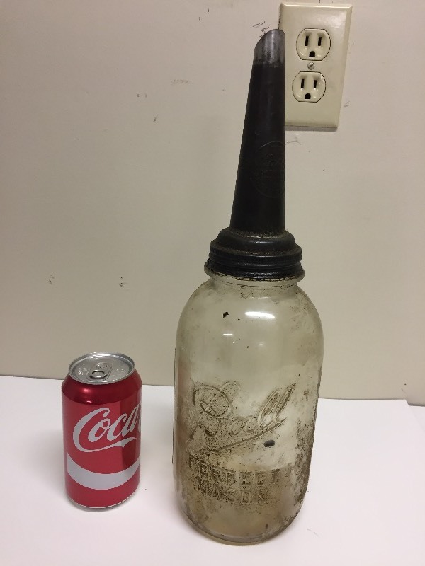 lot 95 image: Ball Perfect Mason Jar with Master Oil Spout