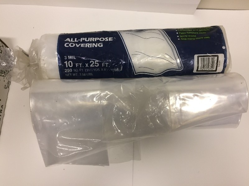 lot 101 image: Plastic All Purpose Covering 3 mil - 2 rolls