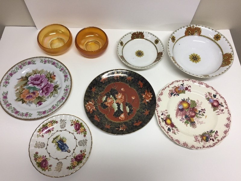 lot 109 image: Decorative Vintage Plates & Bowls